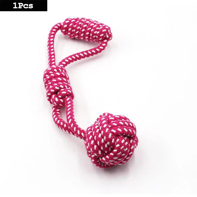 Durable Cotton Rope Dog Toy – Carrot Knot Chew for Teeth Cleaning