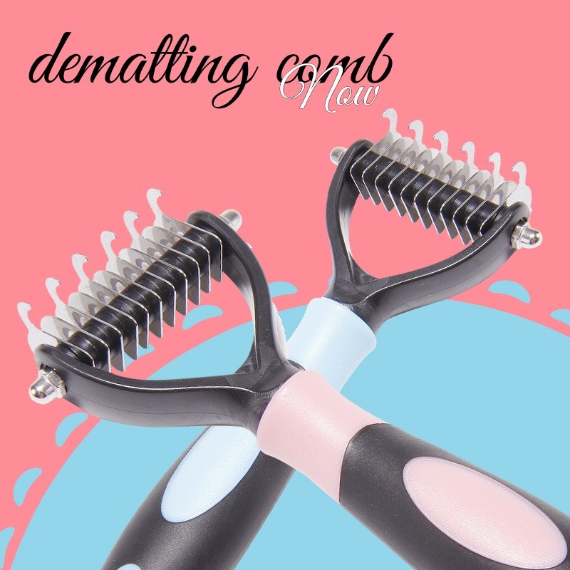 Pet Dematting & Hair Removal Comb – Grooming Tool for Dogs & Cats