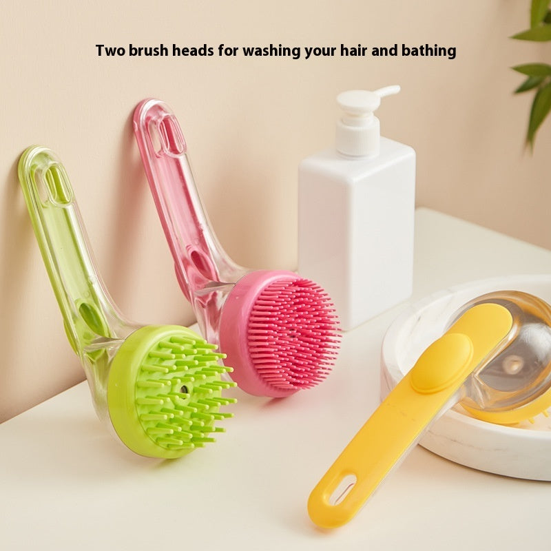 Long-Handle Pet Bath & Grooming Brush – Deep Cleaning for Dogs & Cats