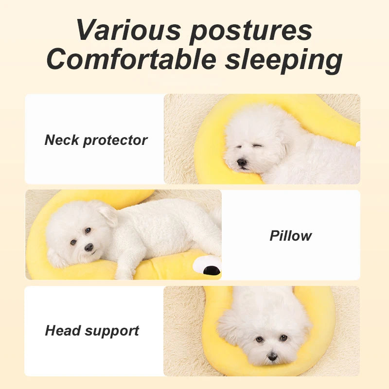 U-Shaped Pet Pillow – Neck Support Cushion for Puppies & Kittens