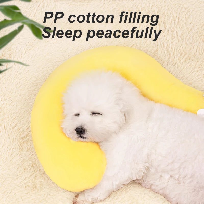 U-Shaped Pet Pillow – Neck Support Cushion for Puppies & Kittens