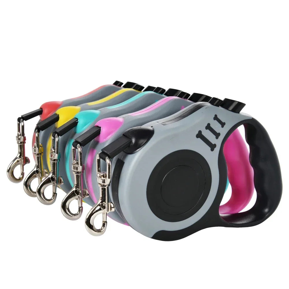 3/5m Dog Leash Automatic Retractable Nylon Traction Extension Rope Puppy Walking Pet Supplies Roulette Leashes for Small Dogs