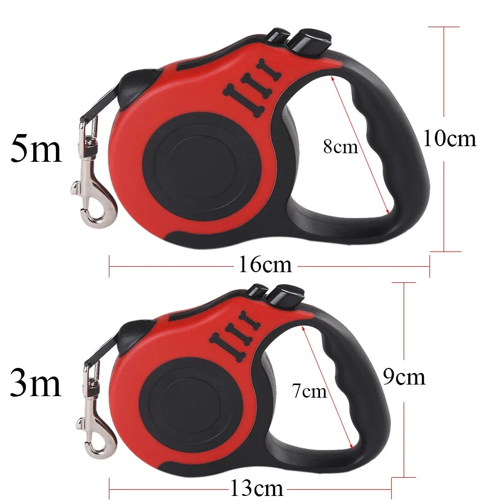 3/5m Dog Leash Automatic Retractable Nylon Traction Extension Rope Puppy Walking Pet Supplies Roulette Leashes for Small Dogs