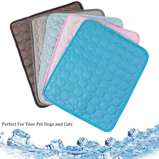 Ice Silk Pet Cooling Mat – Moisture-Proof Summer Bed for Dogs & Cats