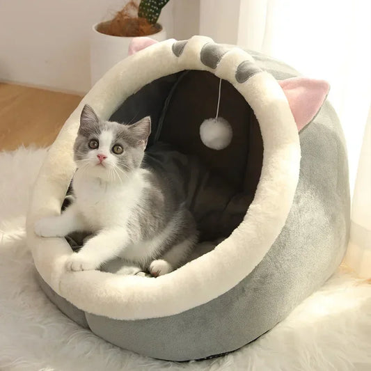 Warm Cat Bed Tent – Soft Washable Mat for Kittens & Small Pets